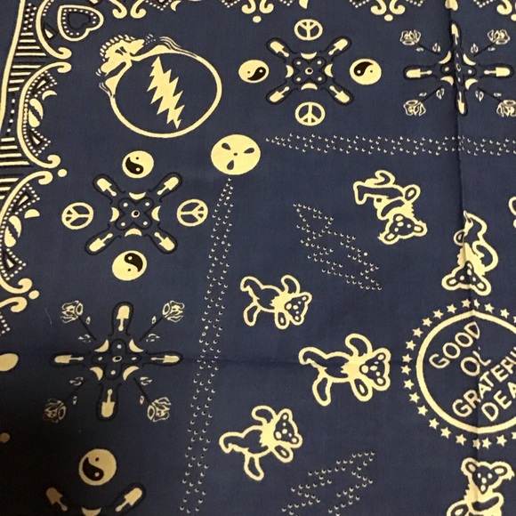 Blue good old Grateful Dead bandana NWT - Picture 4 of 5